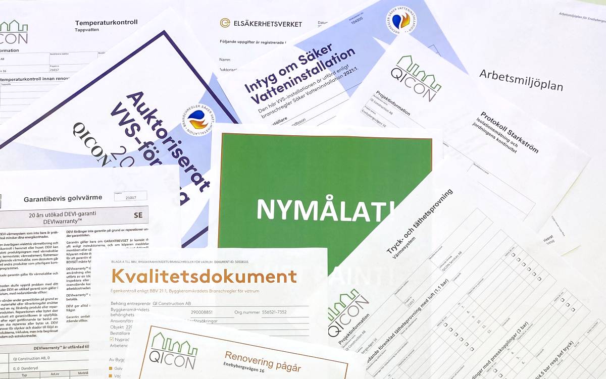 Ändrings-, tilläggs- och avgående arbeten i byggprojekt|Skriftlig dokumentation av ÄTA i konsumententreprenad|Avtalsreglering av ansvar i totalentreprenad